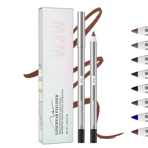 24HR Waterproof Eyeliner Pencil, Smudge-Proof Long-Lasting Eye Liner, Smooth Creamy Formula, Easy Apply Eye Makeup for Daily Wear & Party Looks.