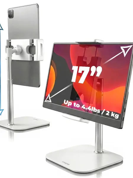 Cooper TabStand Mini Adjustable Tablet & Portable Monitor Stand - 7.5' min height to 10' max height. Support up to 17' devices