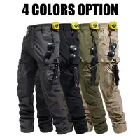 Men’s multi-pocket tactical cargo straight-leg pants — casual, wear-resistant, scratch-resistant outdoor trousers fathersdaygift,father'sdaygifts summerwins