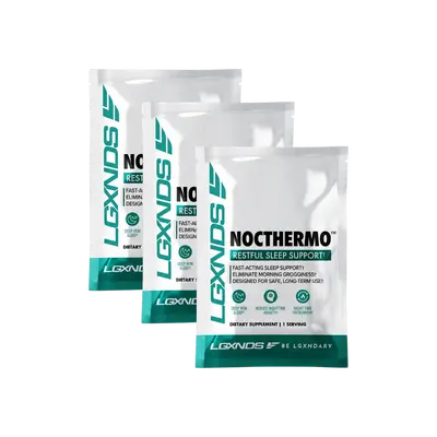LGXNDS NocThermo Nighttime Recovery 3 Pack Sample Bundle | KSM-66 Ashwagandha Melatonin and Magnesium | Sleep Stress and Nervous System Support | Try Before You Buy