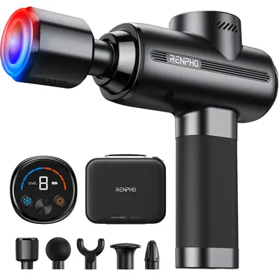 RENPHO Active Thermacool 2 Massage Gun with Heat and Cold, Fathers Day Dad Gifts [2026 Upgraded] Handheld Percussion Deep Tissue Neck Back Muscle Massager, FSA Approved Gift for Men Women Athletes HSA summerwins