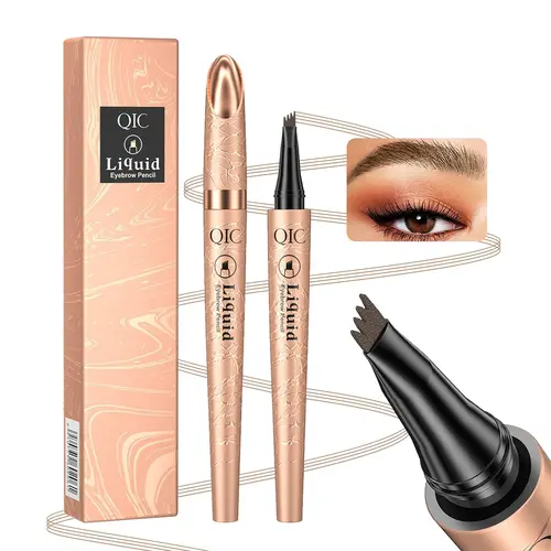Eyebrow Pencil with Micro-fork Tip Applicator,Long Lasting Eyebrow Pencil, Brow Styling Brush,Eye Brow Makeup Tool, Makeup Accessories