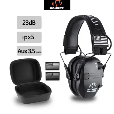 Wired Head-Mounted Electronic Hearing Protectors, Noise Reduction Earmuffs for Shooting, Outdoor Activities, Holiday Gifting