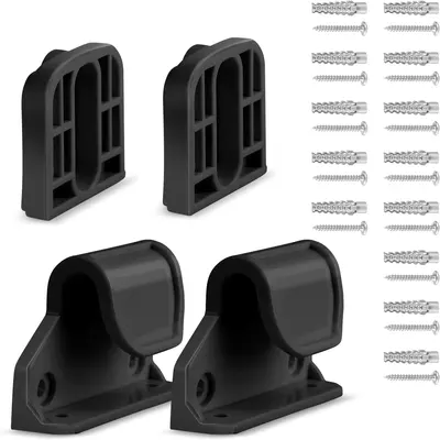 Retractable Baby Gate Replacement Parts, Original Hardware Set (Including 2 x Latchs + 2 x Brackets + 1 Set of Screws) for Retractable Gate