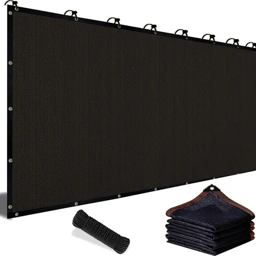 93% Blackout Cloth (Black) - 10 x 13ft UV-Resistant Shade Net with Reinforced Rivets, Suitable for Outdoor Adventures / Camping / Garden / Patio / Greenhouse.Mesh Shade Cloth