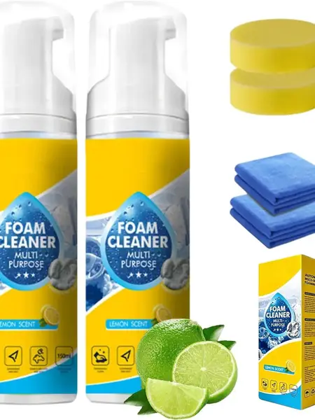 4-in-1 Multi Enzyme Foam Cleaner Spray All Purpose Heavy Duty Stain Remover Household Kitchen Bathroom Car Interior Sofa Deep Cleaning Foam
