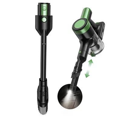 VICEASE Cordless Vacuum Cleaner with LED Crevice Tool, Powerful Stick Vacuum for Pet Hair, Sofa Gaps, Corners & Hard Floors, Keyboard & Baseboards