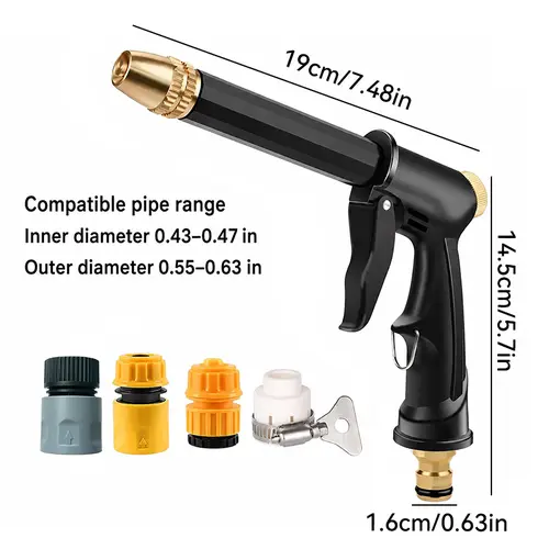 【FathersDayGift】Portable High Pressure Water Sprayer, Adjustable Garden Hose Nozzle Sprayer, Car Washing & Maintenance Tool, Pet Cleaning Tool & Dealsforyoudays