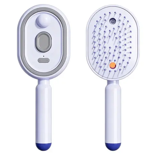 Electric spray air massage comb, automatic cleaning, anti twining and knotting, moisturizing essential oil mist, anti-static, fluffy, fragrant comb