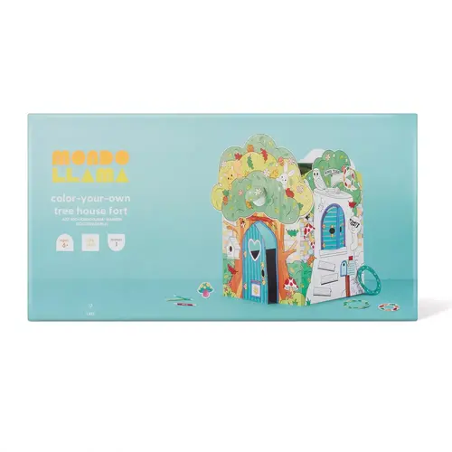 Color-Your-Own Tree House Fort - Mondo Llama