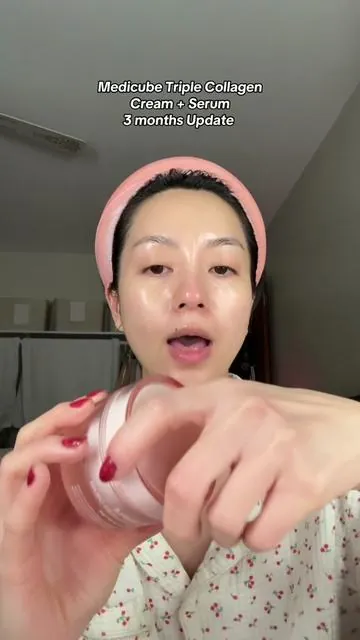 Medicube Triple Collagen Cream and Serum update! #medicube #triplecollagencream #triplecollagenserum #kbeauty #skincareroutine 