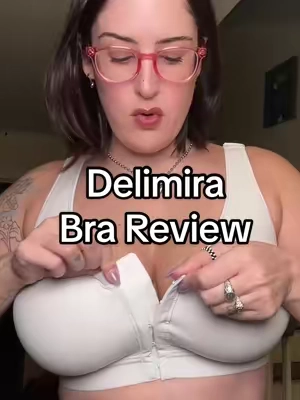 Front closure wire-free comfy bra #delimira #delimirabras #comfybra #brareview #wirelessbra 