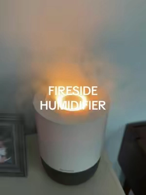 Add some essential oils and my whole rooms smells so good too 🤩  #homedics #firesidehumidifier #ultrasonichumidifier #whitenoise #humidifier 