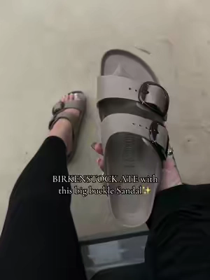 Birkenstock Arizona Adjustable Big Buckle Sandals @QVC, Inc ✨🩶 color- grey taupe 
