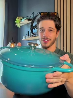 Same beautiful look, same cooking performance, for less!🙌🏼 the MegaChef Enameled Cast Iron Dutch Oven from @QVC, Inc is a deal and a half! #qvc #dutchoven #cookware #castiron #castironcooking 