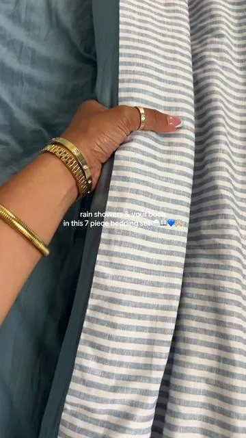 Spring bedroom reset 🦋🌧️🤍☀️ #bedding #beddingset #springrefresh #bedsheets #tiktokshopcreatorpicks 