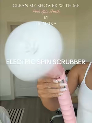 Preserve your back ! No need to be on your hands & knees to scrub the bathtub anymore 🙌🏽 @Homeika US @Homeika #bathroomscrubber #electricscrubber 