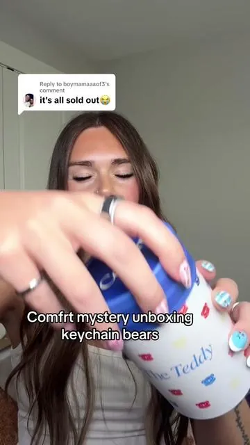 Replying to @boymamaaaof3 mystery unboxing of @Comfrt new teddy bear keychains!! 