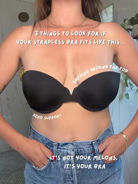 there are a few things every good strapless bra needs and this strapless bra by @Delimira has them all! #tiktokshopcreatorpicks #straplessbra #supportivebra #comfortablebra #dealsforyoudays 