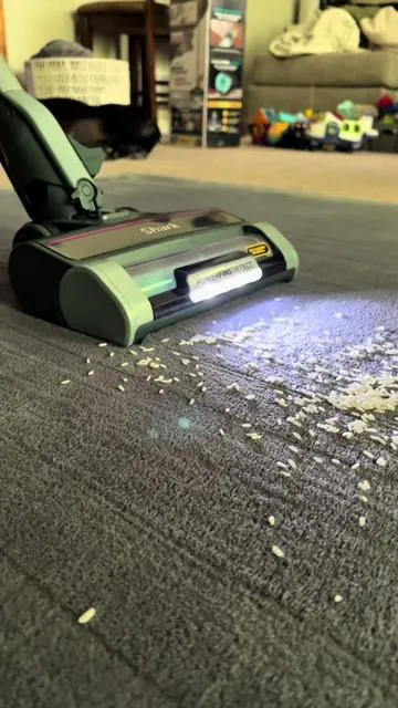 A vacuum with its own gravitational pull?! #vacuum #sharkvacuum #cleaning #cordedvacuum #sharkdetectulralight 
