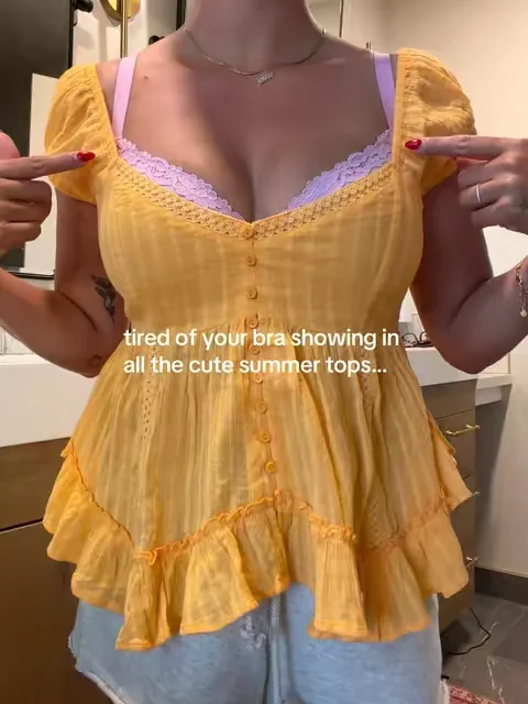this bra soft and comfy on your skin, lifts and gives great cleavage aaaannddd perfect for your low cut summer tops! ☀️🍈 #tiktokshopcreatorpicks #balconettebras #supportivebra #comfortablebra 