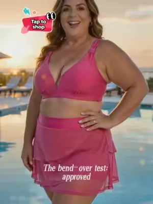 Zero ride-up, V-neck built-in support.#DealsForYouDays #SummerWins #thememorialdays #hannanikole #tummycontrol #plussizefashion #quickdry #plussize #bikini #swimsuit #trip #vac