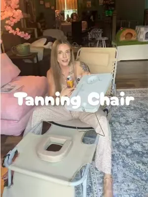 The perfect tanning chair ☀️✨ #tanningchair #loungechair #tanningseason #dealsforyoudays #summerwins