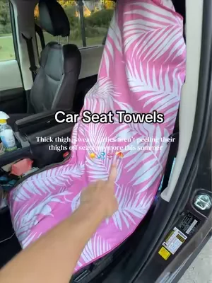 God of the day is worth us thick thigh, sweaty girls need to peel our legs off the car seats during the summer because @Sprints Running gave us car seat towel covers that snap over the headrest and actually stay put! Plus they’re machine washable! #carseatcover #summeressentials #seatcover #caressentials #tiktokshopcreatorpicks 