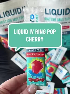 Sugar free Ring pop cherry 🍒 @Liquid I.V. #dealsforyoudays #electrolytes #hydration 