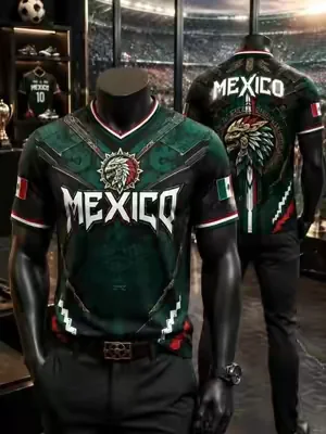 Men's Mexico Jersey  #jersey #casualoutfits #vneck #shortsleeves #menstop 