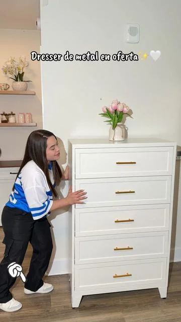 Organiza tu ropa en un solo lugar ✨🤍Dresser de metal en OFERTA con envío gratis 🤍✨👆💯#dresser #metal #DealsForYouDays #tiktokshopcreatorpicks #clothes 