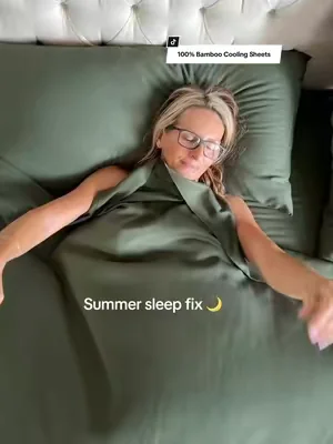 No more waking up hot & sweaty… 100% bamboo cooling sheets @Bedsure #bamboosheets #hotsleepersolution #dealsforyoudays #SummerWins #SummerVibes 