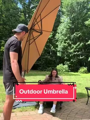 The tilt is a game changer! #shade #umbrella #tiktokshopcreatorpicks #patiofurniture #dealsforyoudays 