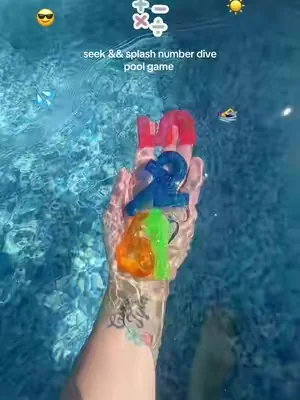 Swimming is fun but let’s keep their brains working this summer #poolgame #Summer #swimming #diving #swim 