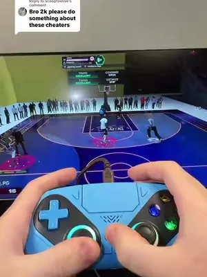 Replying to @scoopfoelive live gameplay with the viral ps5 aftermarket dualsense🔥 #dealsforyoudays #nba2k #dualsense #gaming #zen 