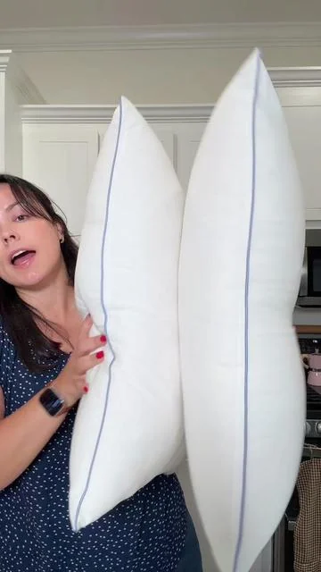 Who just gets one pillow? Now you can refresh all the pillows in your house without breaking your budget. #pillows #beddingrefresh #pillows #bedroommakeover #bedding @Mellow Sleep 