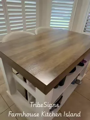 perfect full size Farmhouse Kitchen Island 💕  TribeSigns 55” Farmhouse Kitchen Island  #kitchenisland #farmhouse #SummerWins #DealsForYouDays #tiktokshopcreatorpicks 