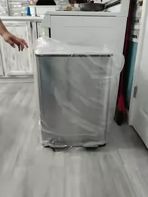 16-Gal Stainless Steel Kitchen Trash  Can, Dual Compartment, Fingerprint-Proof, Waterproof, Pedal Opener Lid, Stainless Steel #KitchenTrashCan  #StainleesSteelTrashCan #DealsForYuoDays #summerwins  #tiktokshopcreatorpicks 