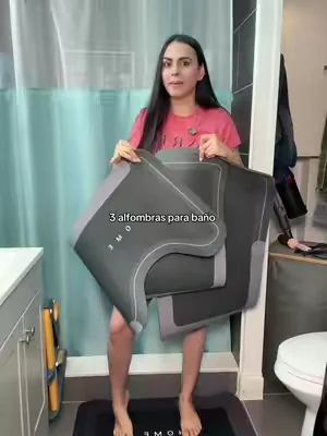 Bathroom Toilet Mat, 3-Piece Set, Quick-Drying Water-Absorbing Floor Mat, Rubber Anti-Slip Bottom Design, Suitable For Bathroom, Washbasin, Toilet, Kitchen, Living Room, Beside The Bathtub, Laundry Room, Bathroom Decoration. Bathmat##bathroom##suitable##dealsforyoudays