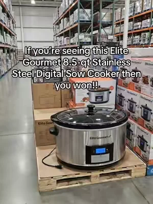 Elite Gourmet 8.5-qt Stainless Steel Digital Sow Cooker #DealsForYouDays #SummerWins 