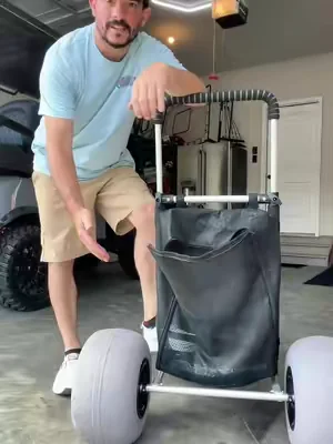 🏖️ Beach days are better when you’re not carrying everything by hand 🌊 This beach dolly makes it easy to transport chairs, coolers, umbrellas, toys, and all your beach essentials in one trip ☀️ #BeachDolly #BeachCart #BeachGear #BeachEssentials #dealsforyoudays 