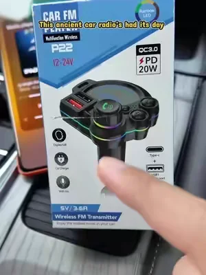 Got an old car without Bluetooth? This adapter is exactly what you need! It connects your phone for crystal-clear music. Equipped with dual USB-A and PD fast charging ports to power your devices. 7 adjustable lights with music rhythm mode, plus rotary knobs for volume and track control. Practical and full of fun, a total game-changer for your car!#bluetoothfmtransmitter #fastcharging #cars #dealsforyoudays #tiktokshopstockup 