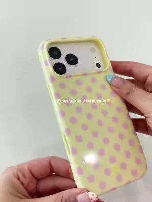 Buttercream polka dot velvet caviar phone case is a must have for the summer!! #phonecase #velvetcaviar 