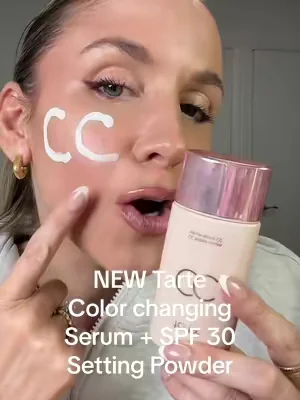 💧🧴✨WATERPROOF color-changing serum + SPF setting powder on absurd deal for a limited time! I wear shade medium in cc tinted serum 💜 @tartecosmetics #tartecosmetics 