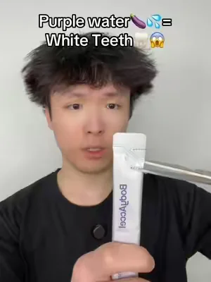 The results had me shocked ngl #whiteningmouthwash #bodyaccelteethwhitening #teethwhitening#dealsforyoudays #purplemouthwash