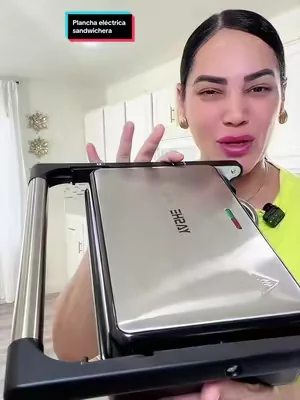 Prensa para panini YASHE, sandwichera de 1200 W, máquina para panini con placas de aluminio fundido y revestimiento antiadherente, capacidad para 2 rebanadas de pan, apertura de 180 grados, fácil de limpiar y versátil.#tiktokshopcreatorpicks #dealsforyoudays #parrillaelectrica #planchaelectrica #cocina 