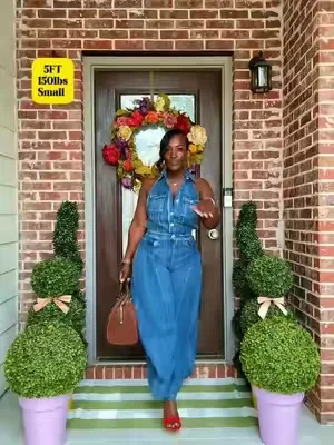 JETSETTER JUMPSUIT IN MEDIUM BLUE DENIM. #dealsforyoudays #summerwins #tiktokshopsummerturnup #tiktokswimweek #summervibes