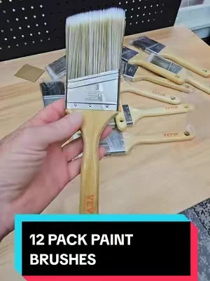 VEVOR 12 PACK 2-1/2" PAINT BRUSHES, FOR INTERIOR OR EXTERIOR, OIL OR LATEX. #paintbrush #paintbrushes #tiktokshopcreatorpicks #summervibes #dealsforyoudays @VEVOR Store @CreatorCollab_Mabel @Haidee_Collab 
