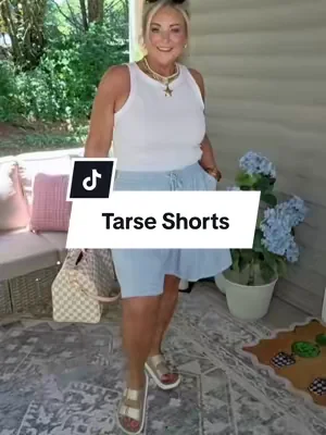 Finally, shorts that are flattering for thick thighs @UEU #shorts #dealsforyoudays #summerwins #linen #CapCut 