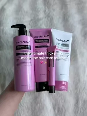 FREE GIFT while supplies last during their DFYD sale 💗 medicube pdrn hair care combo thinning damaged hair tiktok shop #tiktokshopcreatorpicks #tiktokshopsummerturnup #DealsForYouDay #tiktokshopdealsforyou #medicube medicube best rosemary pdrn shampoo conditioner scalp serum thicker fuller longer hair buy with coupon maehni @medicube global @medicube US Store 